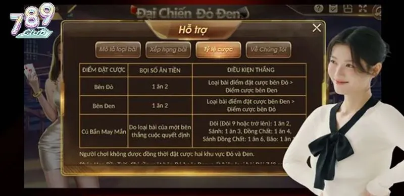 Giải mã tỷ lệ thắng cược tại Đại chiến đỏ đen 789club