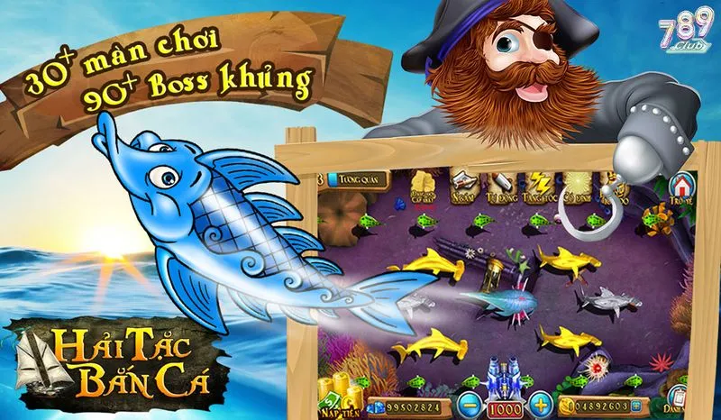 Khám phá đa dạng sảnh chơi trong game Hải tặc bắn cá